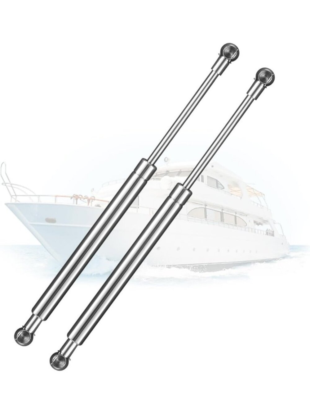 ARANA Marine Stainless Steel Gas Struts 10 inch 50 Lbs, 2 Pcs